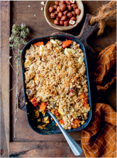 crumble potimarron champignons de Paris